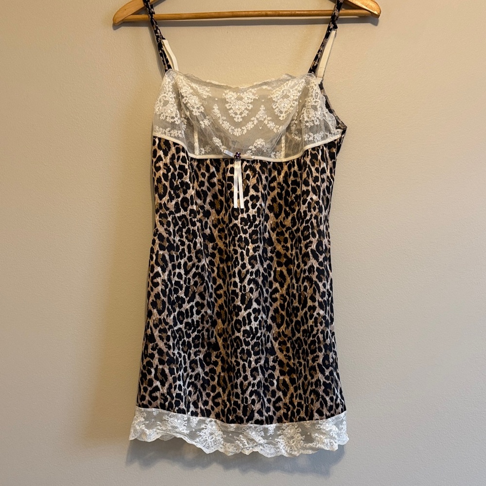 Victoria's Secret Animal Print Lace Chemise